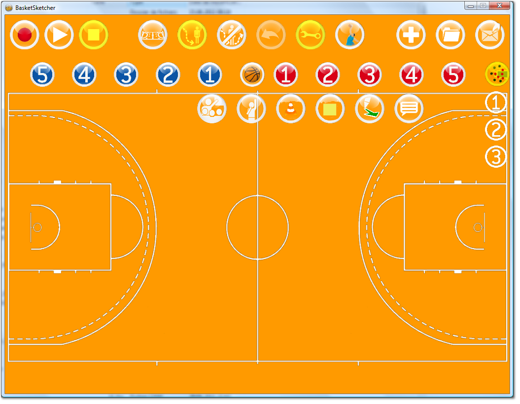 BasketBallSketcher main screen